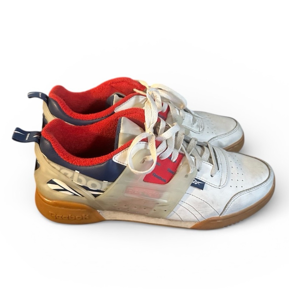 Reebok Workout Plus ATI Sneakers Shoes Red White Blue Men’s Size 10